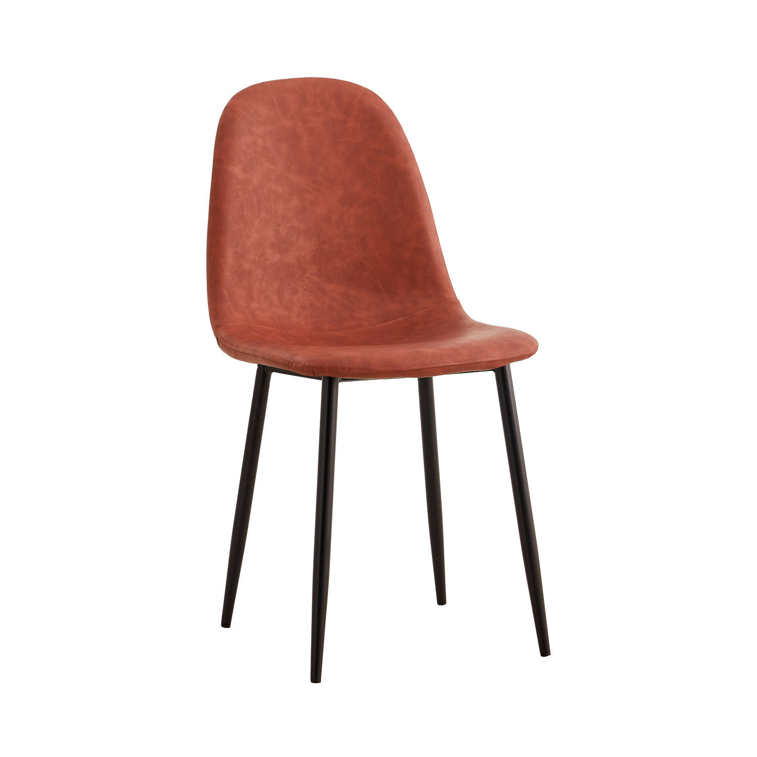 Silla de Comedor de Piel Mera 56x44x87.5cm Thinia Home Sillas de Comedor de Diseño 1